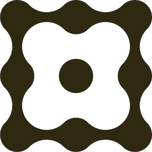 Minimalist black icon with black symbol for OSOTS