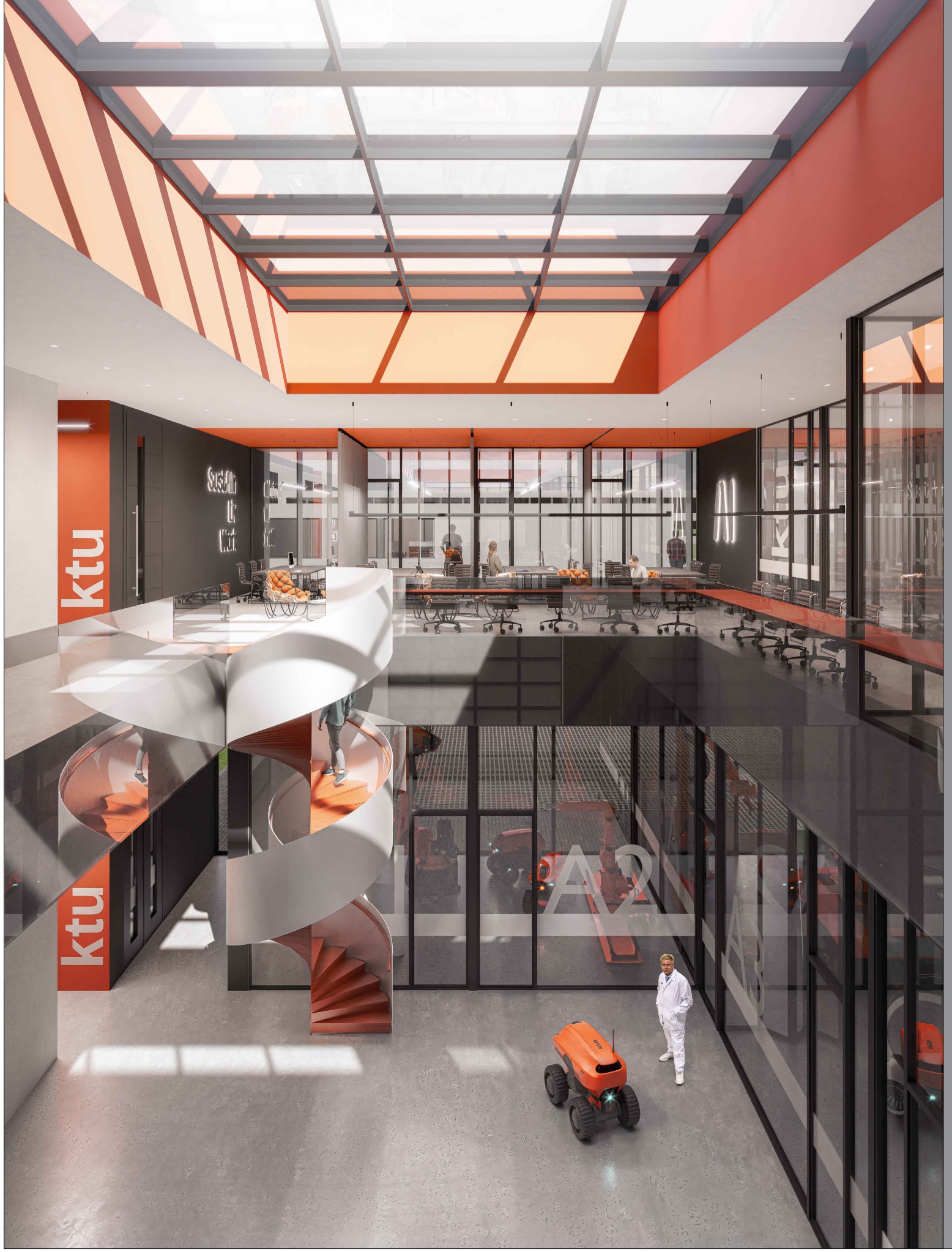 Internal visualisation of the Cybersecurity Competence Center building