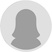 Minimalist icon showing a white silhouette of a woman on a grey background